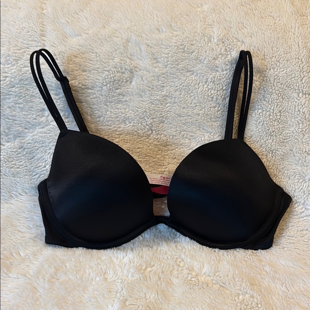 VS PINK Black Heartbreaker Push Up Bra
